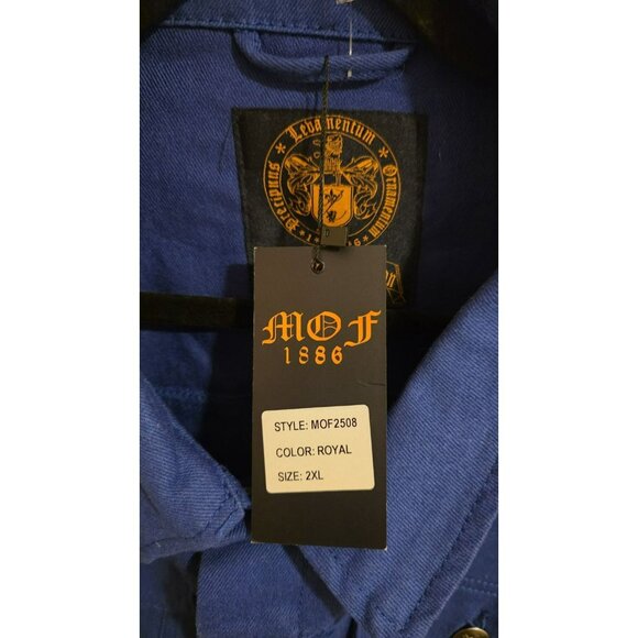 Ministry of Fashion Jean Jacket Womens Plus Size 2X Distress Moto Fall Blue NWT - Picture 5 of 11